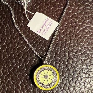 3/$18 Lia Sophia Zest Floral Pendant Necklace Lot 208
